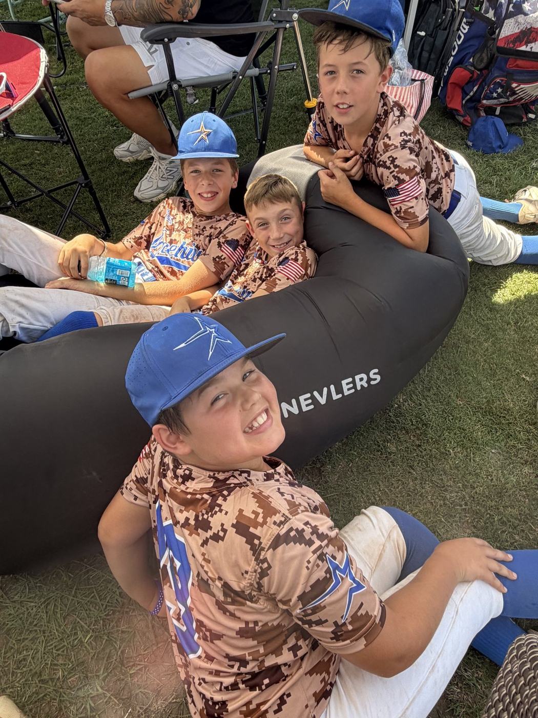 11U National players relaxing between games at the Super Regional