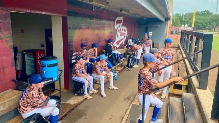 14U National players in the dugout