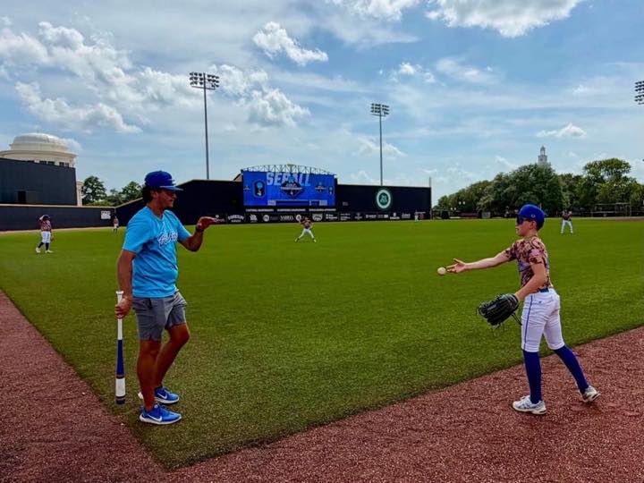 14U National player working with a coach